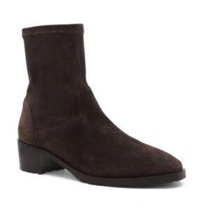 Aquatalia Roza Sock Booties Boots Brown Suede size 10